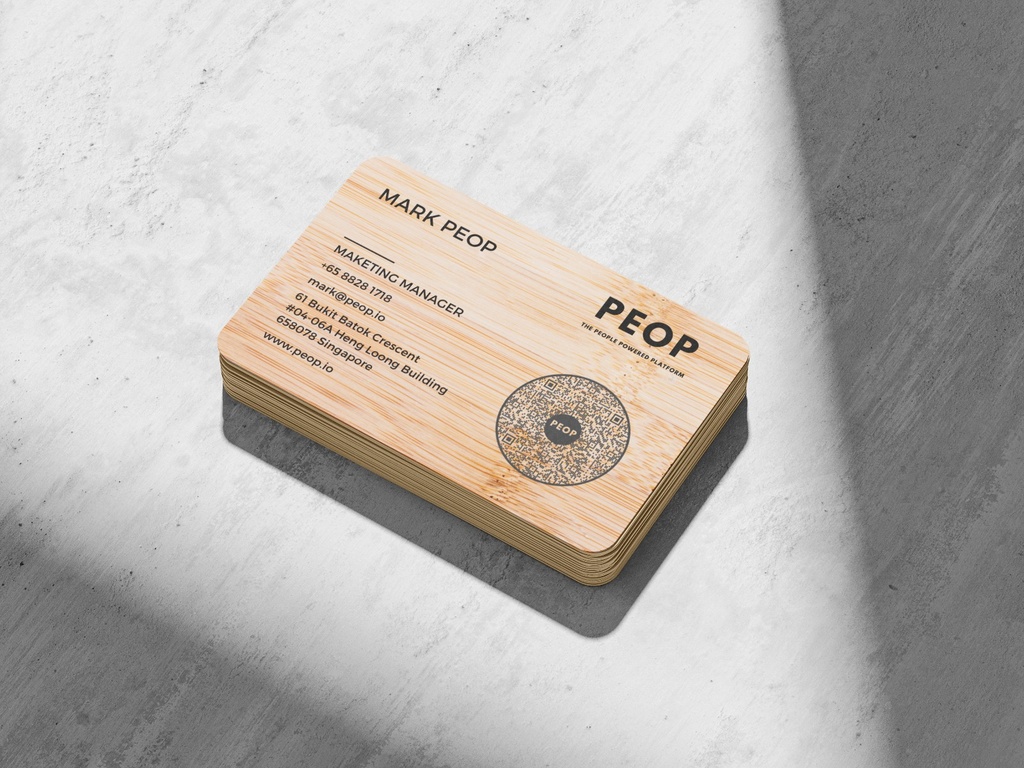 Bamboo Digital Business Card with NFC Technology