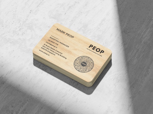 Wood Digital Business Card with NFC Technology